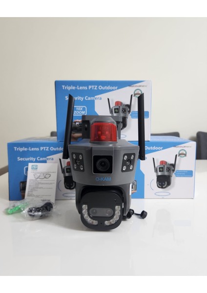 Tekrenkmarket O-kam Okam 4445 Wifi 10X Optik Zoom 2 Lens 3 Görüntü Zoom Ptz Akıllı Güvenlik Kamerası