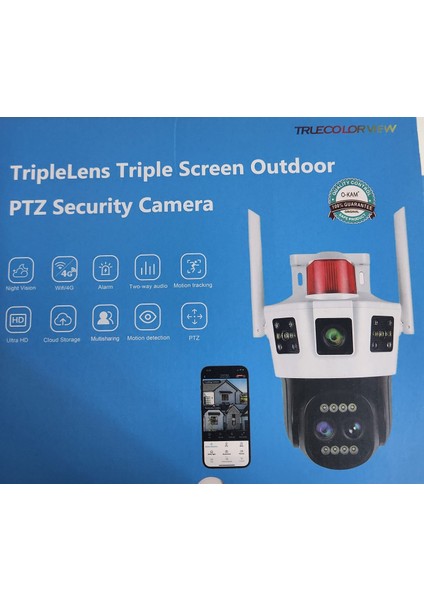 Tekrenkmarket O-kam Okam 4445 Wifi 10X Optik Zoom 2 Lens 3 Görüntü Zoom Ptz Akıllı Güvenlik Kamerası indirimleri
