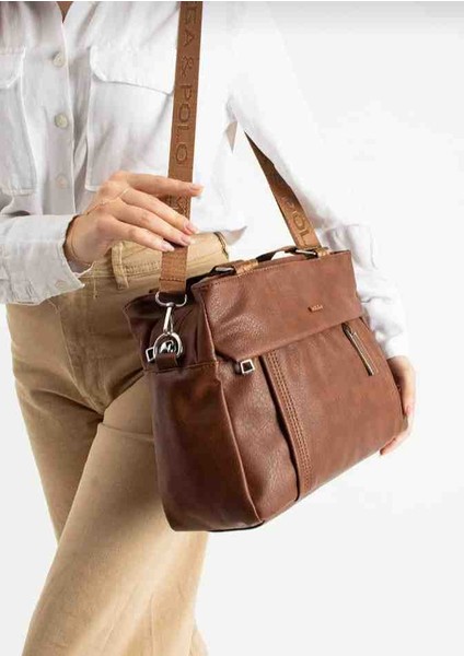 Eflanmoda Mega Polo 6 Bölmeli Yumuşak Deri Kadın Omuz Çantas modelleri