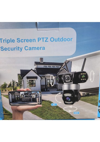 Tekrenkmarket O-Kam 6030 3 Kameralı 9mp Wıfı Ptz Kamera Gece Görüşlü Güvenlik Kamerası fiyatları