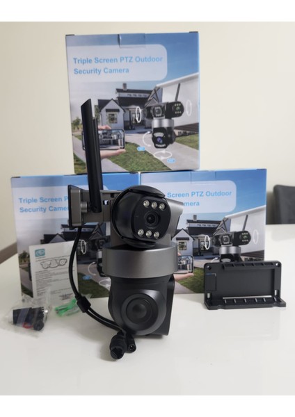Tekrenkmarket O-Kam 6030 3 Kameralı 9mp Wıfı Ptz Kamera Gece Görüşlü Güvenlik Kamerası modelleri