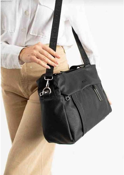 Eflanmoda Mega Polo 6 Bölmeli Yumuşak Deri Kadın Omuz Çantas fırsatları