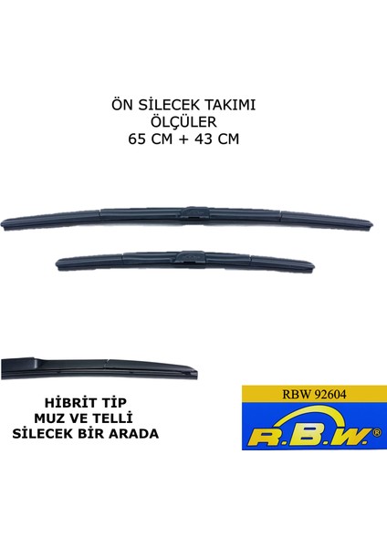 Nissan X-Trail (2014-2021) Ön Silecek Süpürgesi 650MM + 430MM modelleri