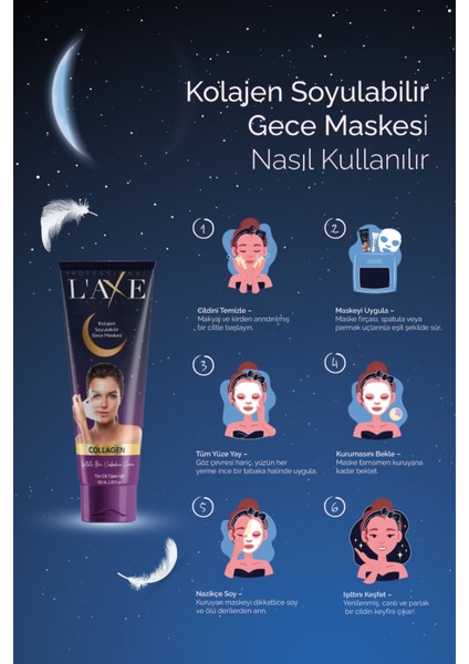 Collagen Night Soyulabilen Kolajen Gece Maskesi, Soyulabilir Kolejen Yüz Maskesi 100 ml indirimleri