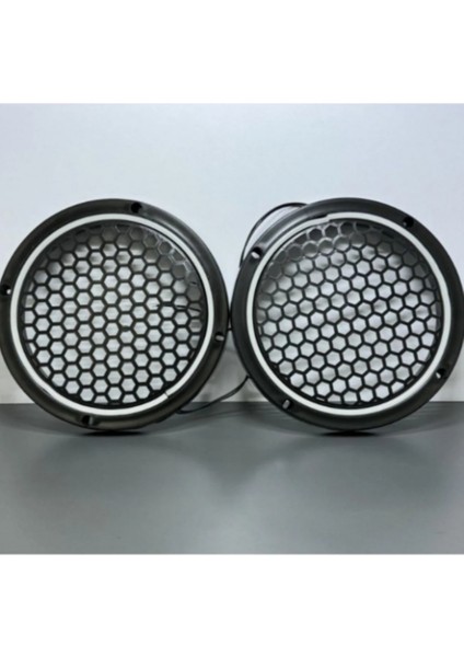 20 cm Oto Petek Desenli Neon Mid Kasnağı Beyaz Takım