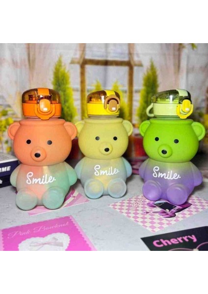 Ayıcıklı Pipetli Suluk Sevimli Tasarım Bpa Içermez Sağlıklı Güvenli Kullanım Çocuklara Özel Matara fiyatları