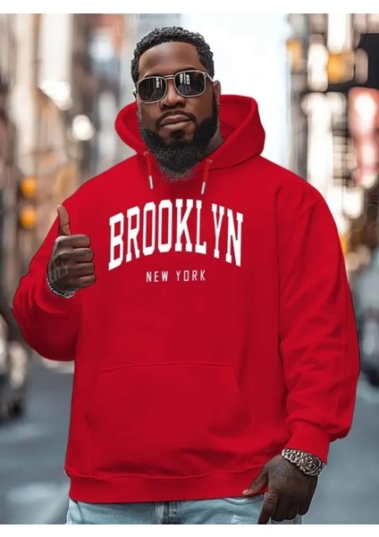 Punıx Büyük Beden Rahat Kalıp Brooklyn Dijital Baskılı Yüksek Kalite Tam Kışlık Erkek Sweatshırt fiyatları