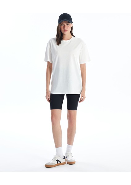 Yeni Sezon Bisiklet Yaka Düz Kısa Kollu Kadın Tişört modelleri