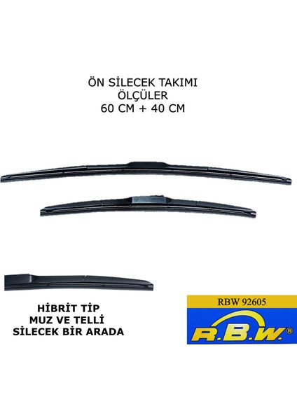 Renault Latitude (2010-2017) Ön Silecek Süpürgesi 600MM + 400MM modelleri
