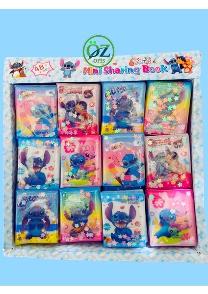 Stitch 3 Adet Mini Sulu Sticker Defteri 300+ Stickerlı Stitch Defter (T-340) modelleri