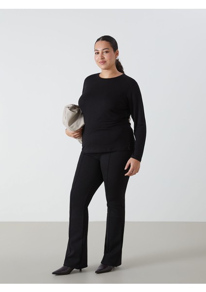 Yeni Sezon Bisiklet Yaka Düz Uzun Kollu Kadın Body modelleri