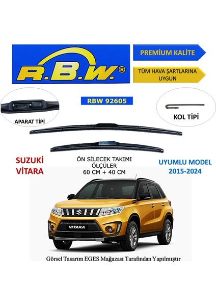 Suzuki Vitara (2015-2024) Ön Silecek Süpürgesi 600MM + 400MM