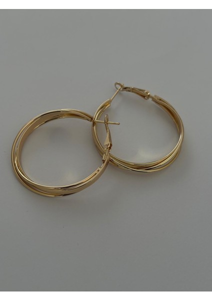 Birleşik Model Büyük Gold Çelik Halka Küpe fırsatları