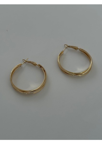 Birleşik Model Büyük Gold Çelik Halka Küpe indirimleri