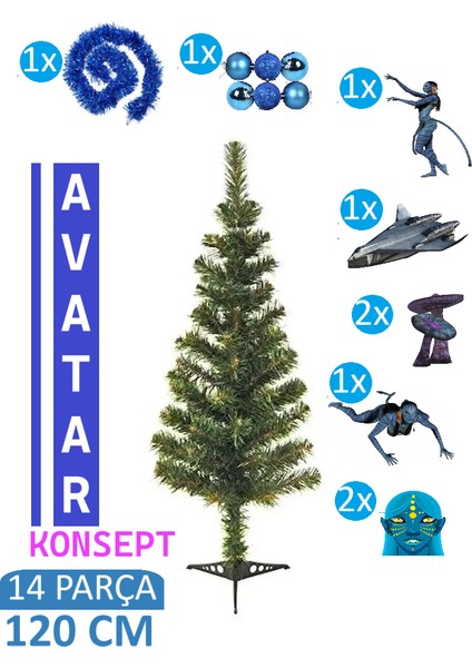 Avatar Konsept 120 cm Yılbaşı Ağacı Seti