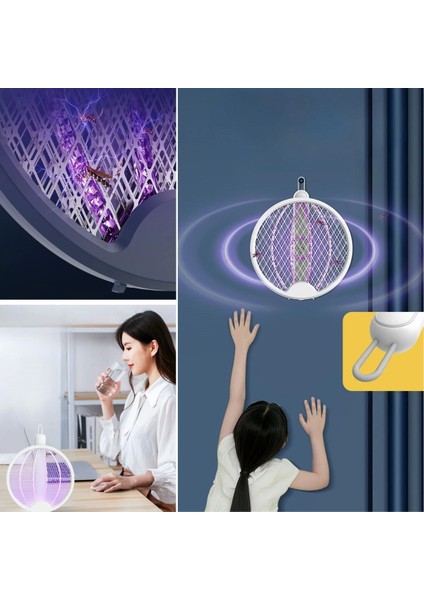 Asılabilen ve Masaüstü Olabilen 2W Sinek Öldürücü Mor Işıklı Raket ( Lisinya ) fırsatları