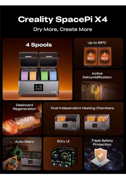 Space Pi X4 Filament Dryer Box - Filament Kurutucu fiyatları