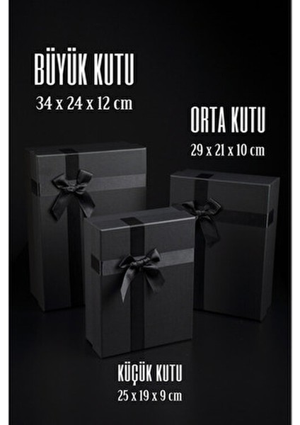 Damat Çeyiz Sandık Bohça Seti Premium Kalite 3'lü Mukkavva Damat Kutusu