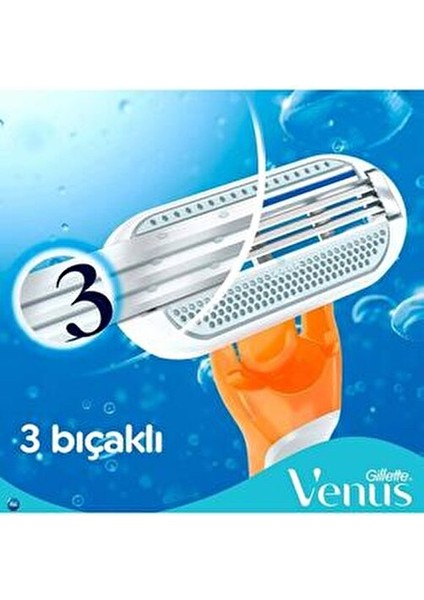 Venus Riviera Kadın Tıraş Bıçağı Kullan At 24 Adet Ferah Kokulu ve Kaymaz Gövde