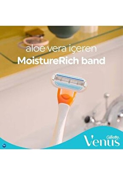 Venus Riviera Kadın Tıraş Bıçağı Kullan At 24 Adet Ferah Kokulu ve Kaymaz Gövde
