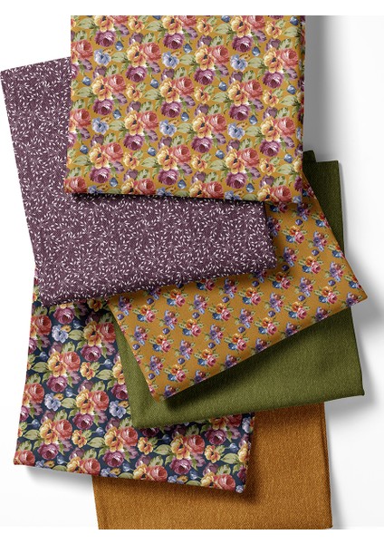 %100 Pamuk Saten Kumaş Panel – 6 Desenli Dijital Baskılı Tek Parça Patchwork Kumaş | 140 G/m², 155×100 cm fiyatları