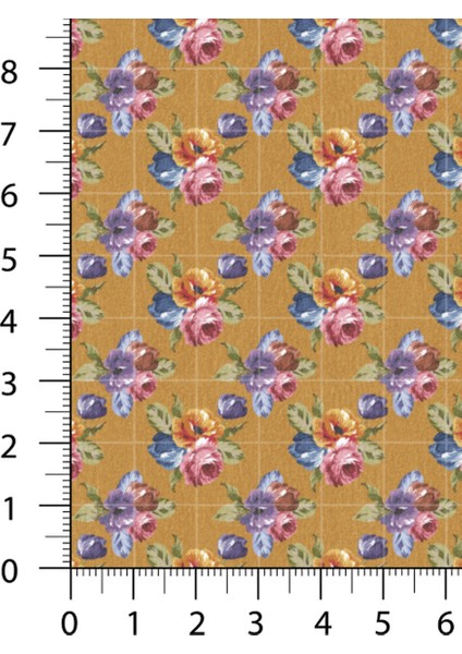 %100 Pamuk Saten Kumaş Panel – 6 Desenli Dijital Baskılı Tek Parça Patchwork Kumaş | 140 G/m², 155×100 cm