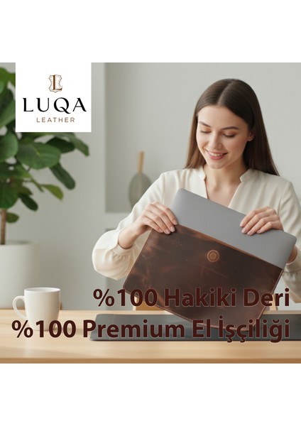 Vintage Hakiki Deri Laptop Çantası 14 Inç Uyumlu | El Yapımı MacBook Kılıfı indirimleri