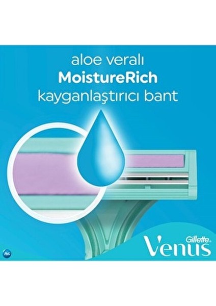 Simply Venus 2 Basic Kullan At Kadın Tıraş Bıçağı 4 Adet