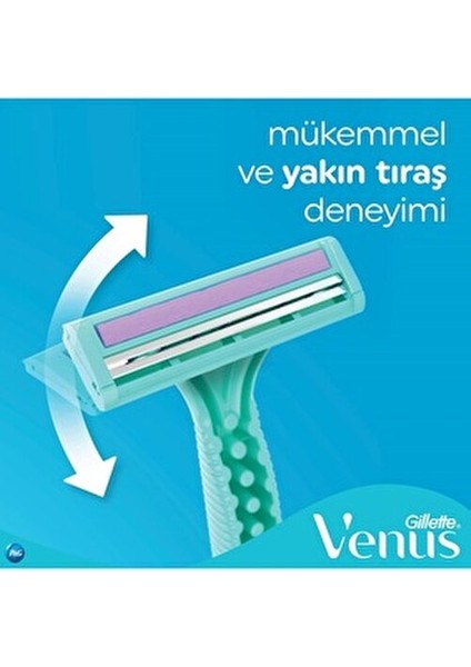 Simply Venus 2 Basic Kullan At Kadın Tıraş Bıçağı 4 Adet