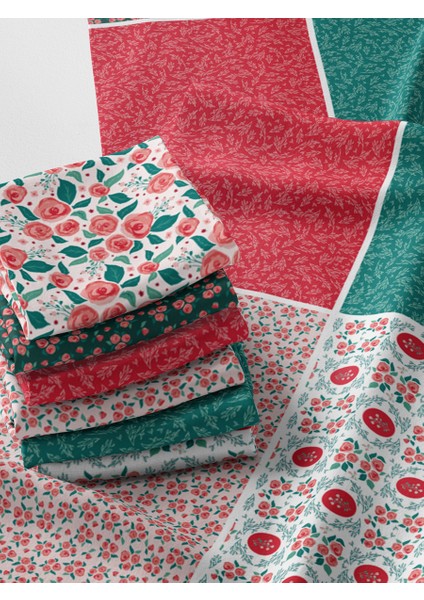 %100 Pamuk Saten Kumaş Panel – 6 Desenli Dijital Baskılı Tek Parça Patchwork Kumaş | 140 G/m², 155×100 cm fiyatları