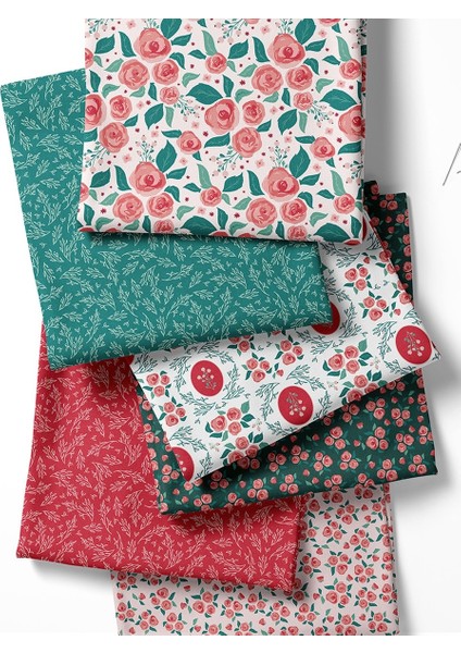 %100 Pamuk Saten Kumaş Panel – 6 Desenli Dijital Baskılı Tek Parça Patchwork Kumaş | 140 G/m², 155×100 cm modelleri