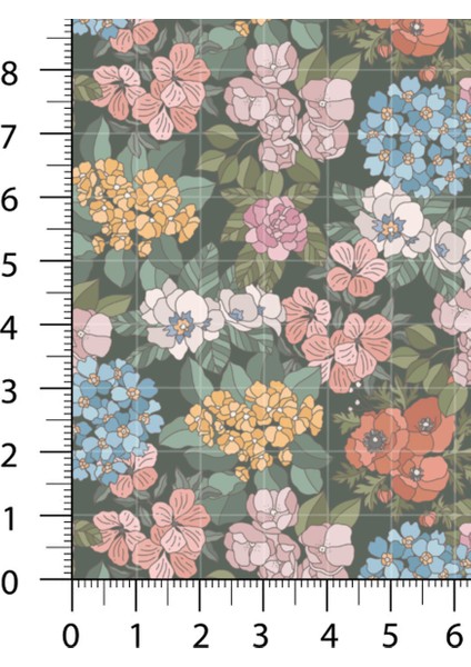 %100 Pamuk Saten Kumaş Panel – 6 Desenli Dijital Baskılı Tek Parça Patchwork Kumaş | 140 G/m², 155×100 cm