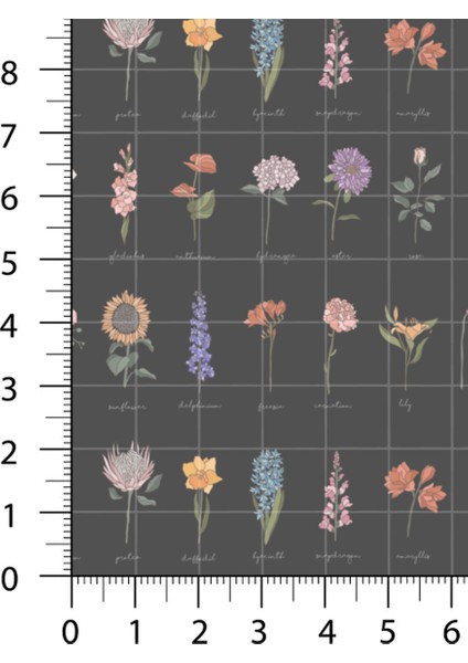 %100 Pamuk Saten Kumaş Panel – 6 Desenli Dijital Baskılı Tek Parça Patchwork Kumaş | 140 G/m², 155×100 cm