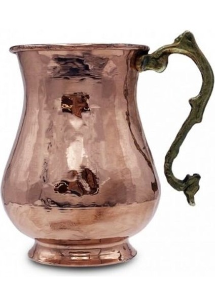 Bakır Bardak Kırmızı Ayaklı Model