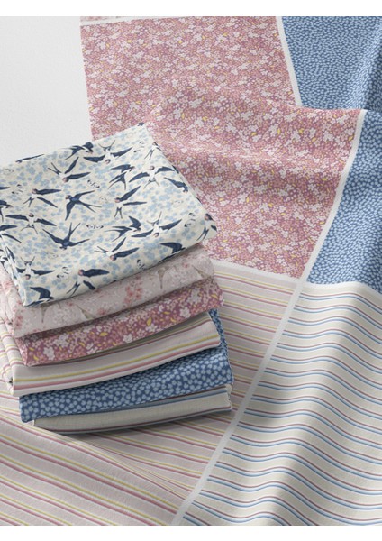 %100 Pamuk Saten Kumaş Panel – 6 Desenli Dijital Baskılı Tek Parça Patchwork Kumaş | 140 G/m², 155×100 cm modelleri