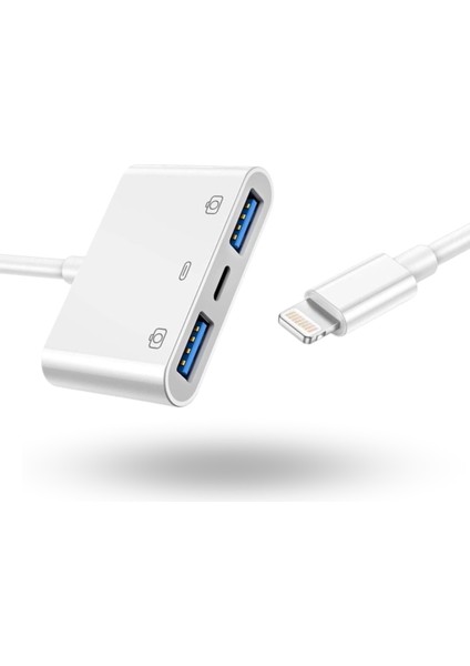 Büro Ev Ofis Cihazları Için Ios-2hub USB Camera Adapter