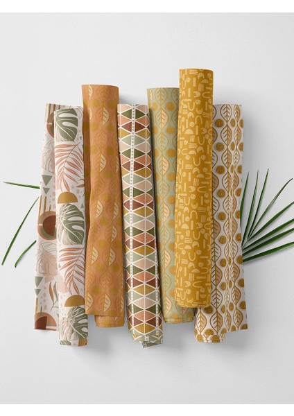 %100 Pamuk Saten Kumaş Panel – 6 Desenli Dijital Baskılı Tek Parça Patchwork Kumaş | 140 G/m², 155×100 cm fırsatları