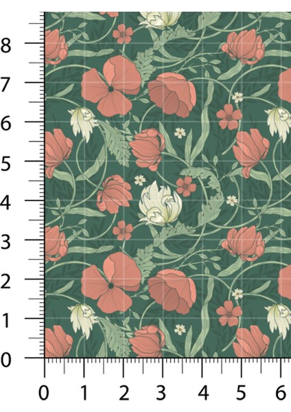 %100 Pamuk Saten Kumaş Panel – 6 Desenli Dijital Baskılı Tek Parça Patchwork Kumaş | 140 G/m², 155×100 cm
