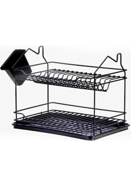 ,evim 2 Katlı Tabaklık Siyah (4887)