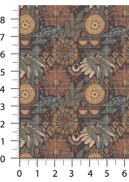 %100 Pamuk Saten Kumaş Panel – 6 Desenli Dijital Baskılı Tek Parça Patchwork Kumaş | 140 G/m², 155×100 cm indirimleri