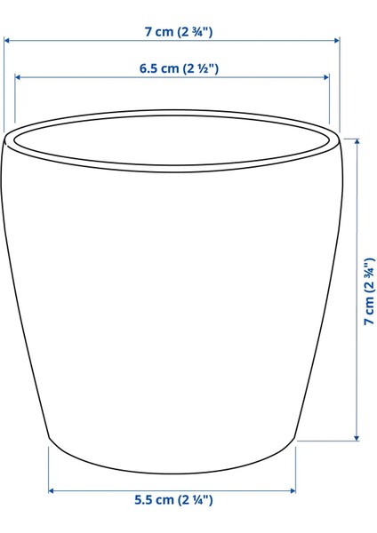 Persillade Toprak Saksı Koyu Gri 6 cm fiyatları