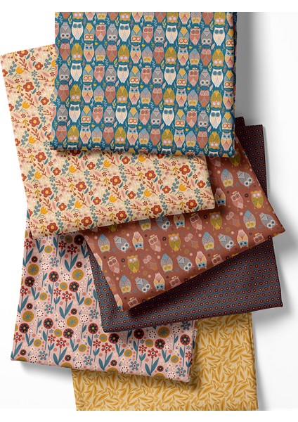 %100 Pamuk Saten Kumaş Panel – 6 Desenli Dijital Baskılı Tek Parça Patchwork Kumaş | 140 G/m², 155×100 cm modelleri
