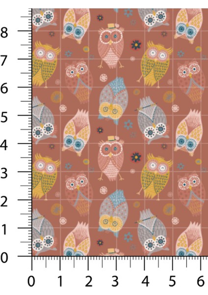 %100 Pamuk Saten Kumaş Panel – 6 Desenli Dijital Baskılı Tek Parça Patchwork Kumaş | 140 G/m², 155×100 cm