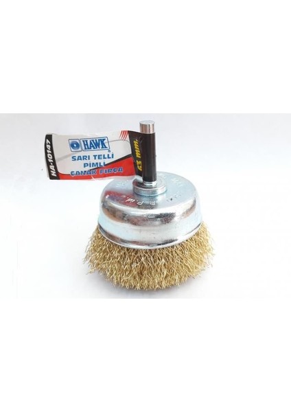 HA10147 Pimli Sarı Tel Çanak Fırça 65 mm fiyatları
