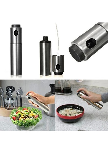 Paslanmaz Çelik Gövdeli Spray Yağlık - Zeytinyağ/sirke Püskürtücü - Lisinya modelleri