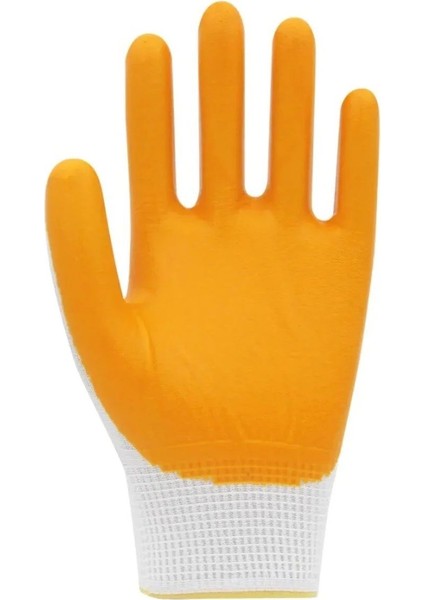Pn5 Sarı Iş Eldiveni Polyester No:10 Örme Nitril Beybi Royaleks Group - 6 Çift modelleri