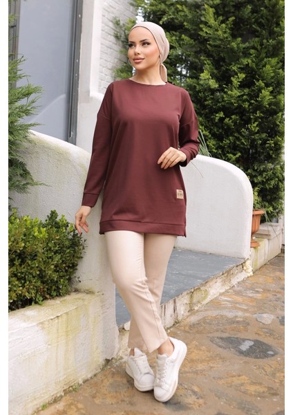 Yeni Stil Kahve Arma Detaylı Tunik 10020 ( Lisinya ) modelleri