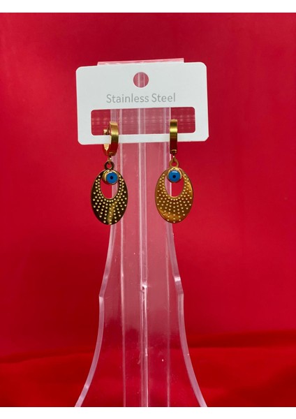 Kadın Nazar Boncuklu Çelik Küpe fiyatları