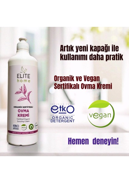 Organik ve Vegan Sertifikalı Ovma Kremi Kokusuz 900 gr