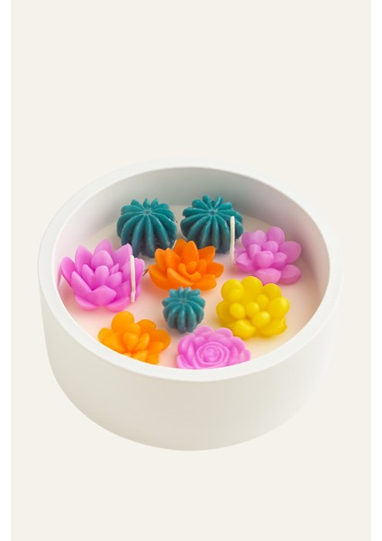 Home Flora Çiçek Bahçesi Kokulu Hediyelik Parafin Mum